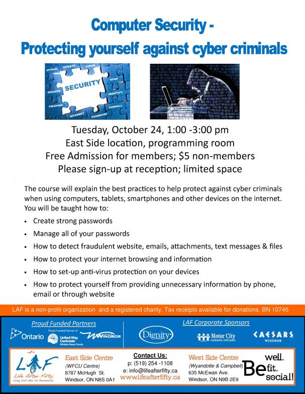 Protecting Yourself from Cyber Criminals - East Side Centre